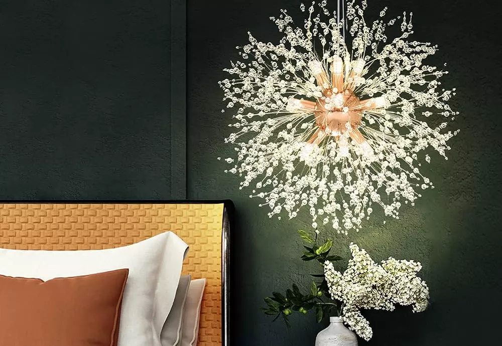 white globe chandelier