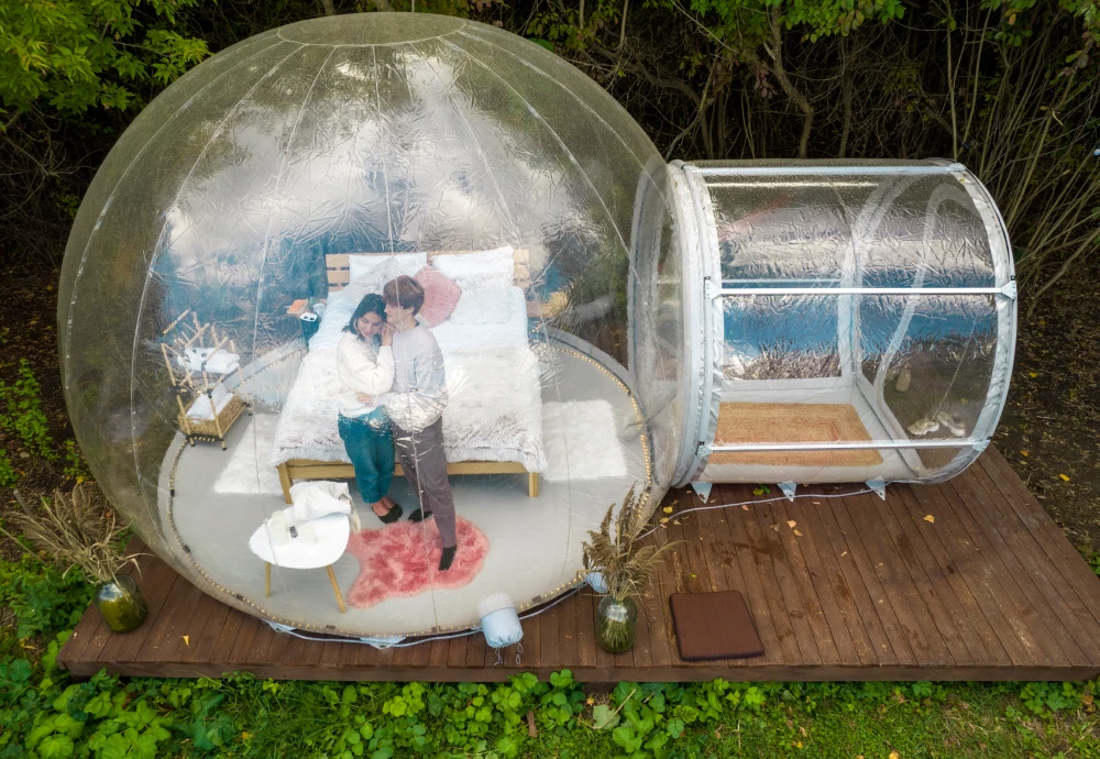 luxurious outdoor single tunnel inflatable bubble tent