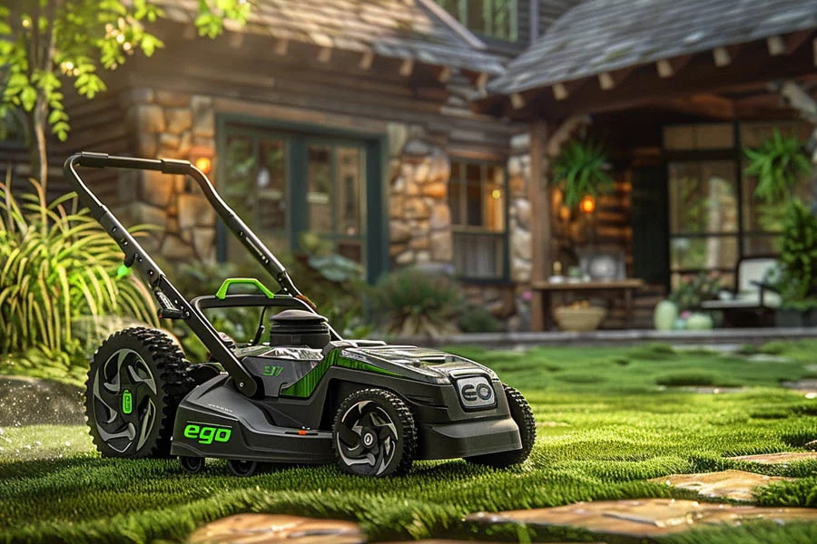 electric start lawn mowers self propelled